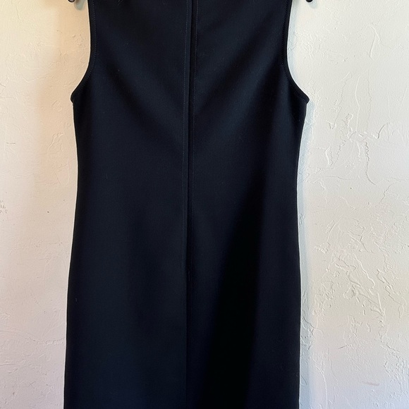 Talbots Classic Black Wool Knee Length  Career Minimalist Jumper Dress Sz 12P - Picture 5 of 10